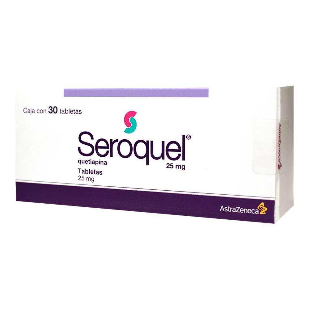Astrazeneca seroquel quetiapina tabletas 25 mg (30 piezas)