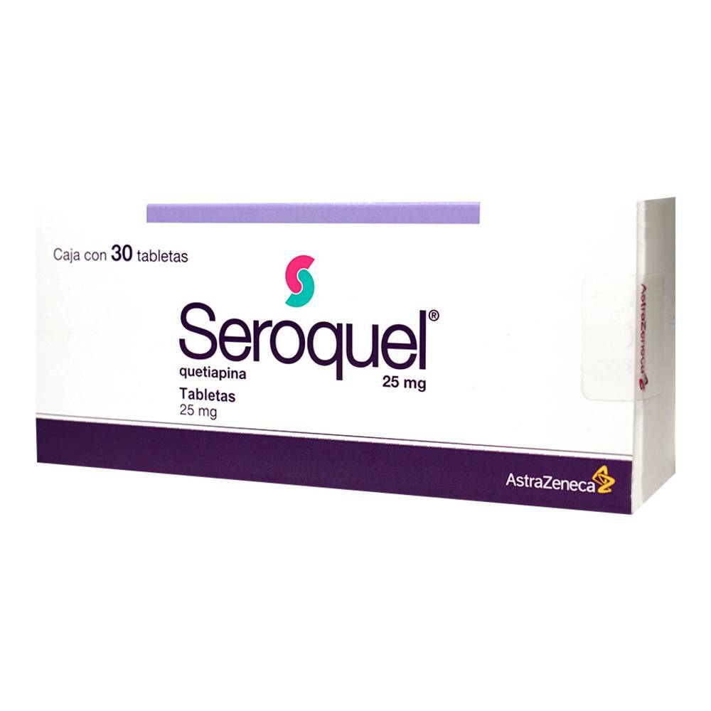 AstraZeneca · Seroquel quetiapina tabletas 25 mg (30 un)