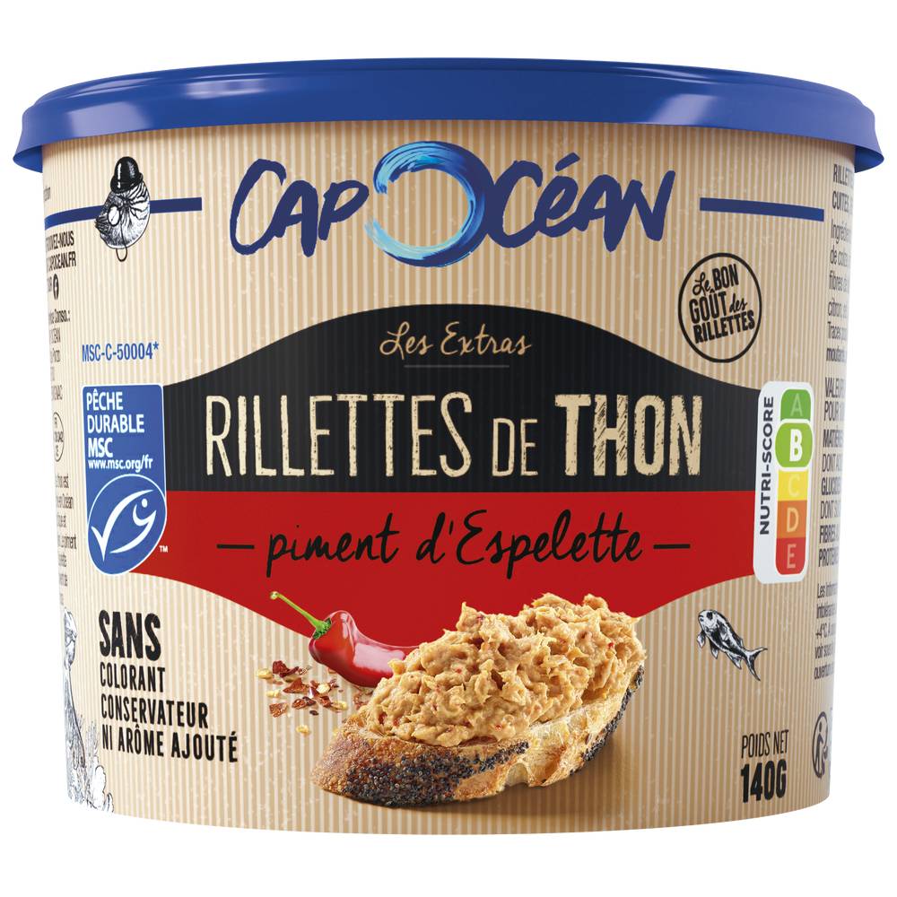 Cap Océan - Rillettes de thon msc au piment d'espelette