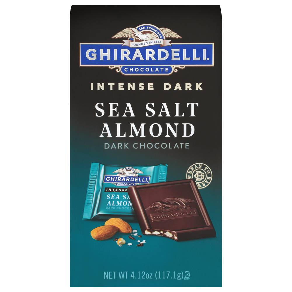 Ghirardelli Intense Dark Chocolate, Sea Salt Almond (4.12 oz)