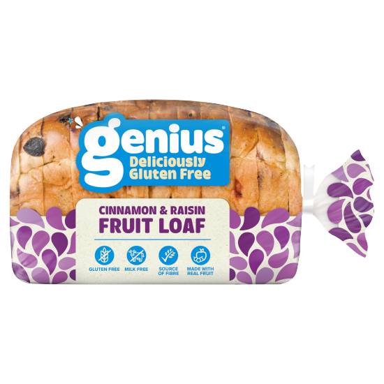 Genius Delicious Gluten Free Cinnamon & Raisin Fruit Loaf (400g)