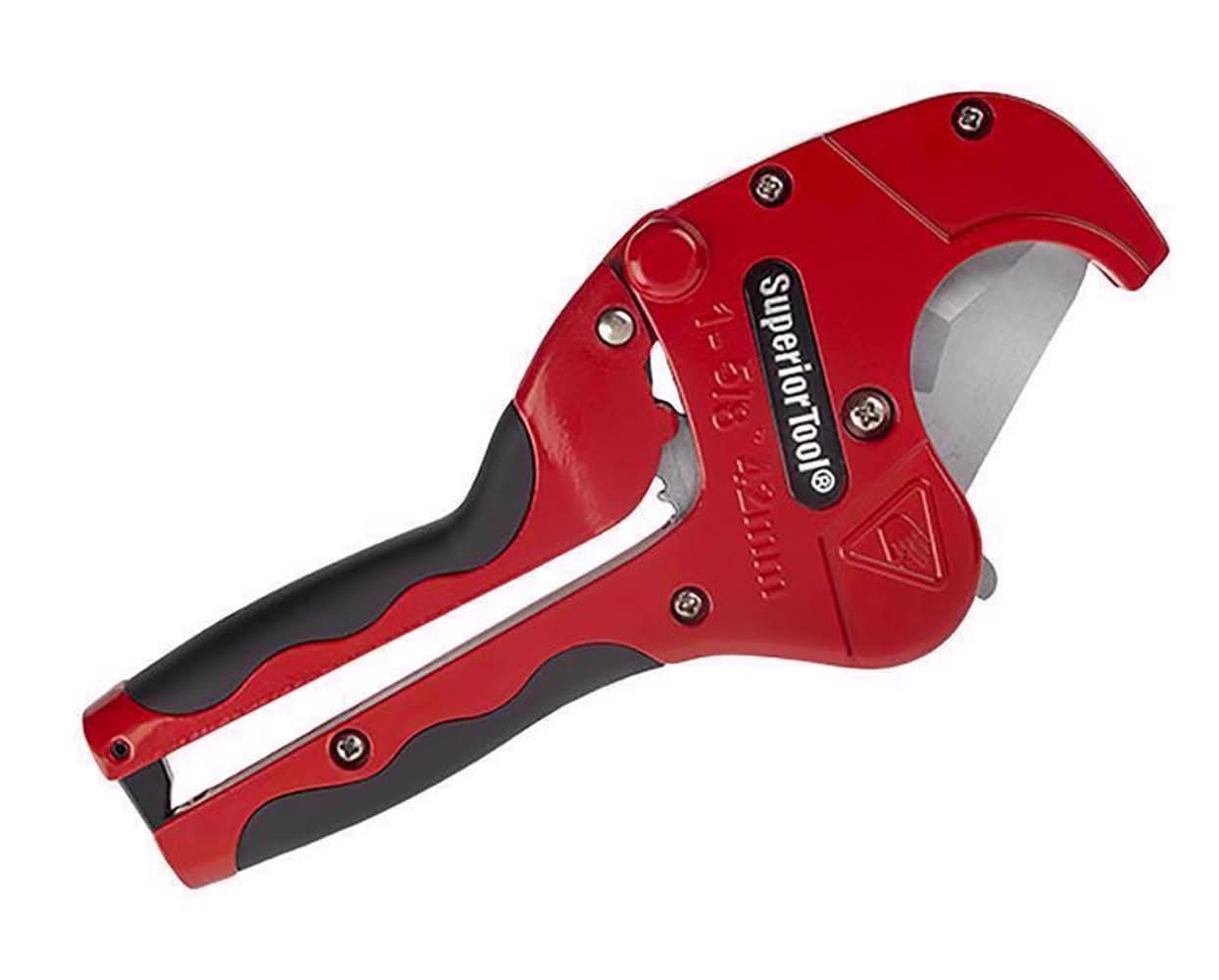 Superior Tool 1-5/8 In. Ratcheting Pipe Cutter 10 In. L Black/Red 1 Pc