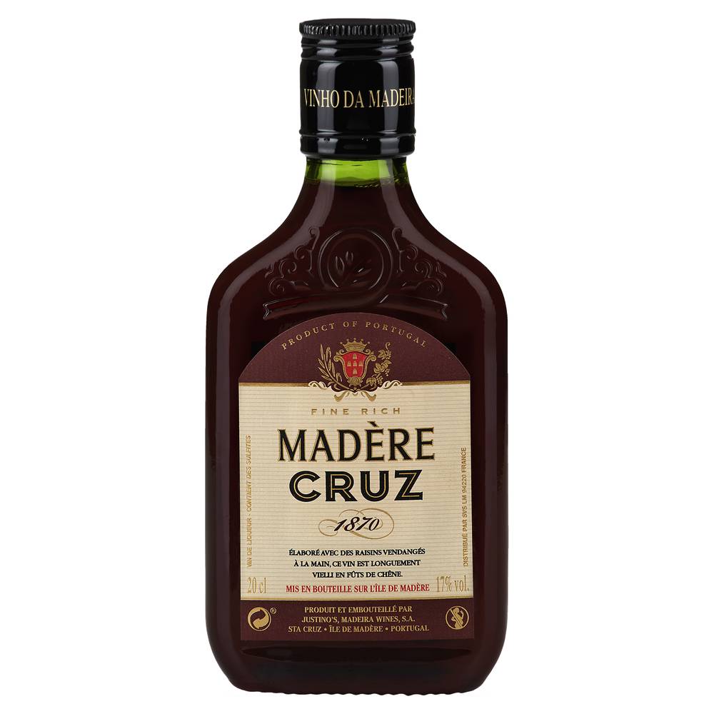 Madère Cruz - Vin de madère comptoir des flasks (200 ml)