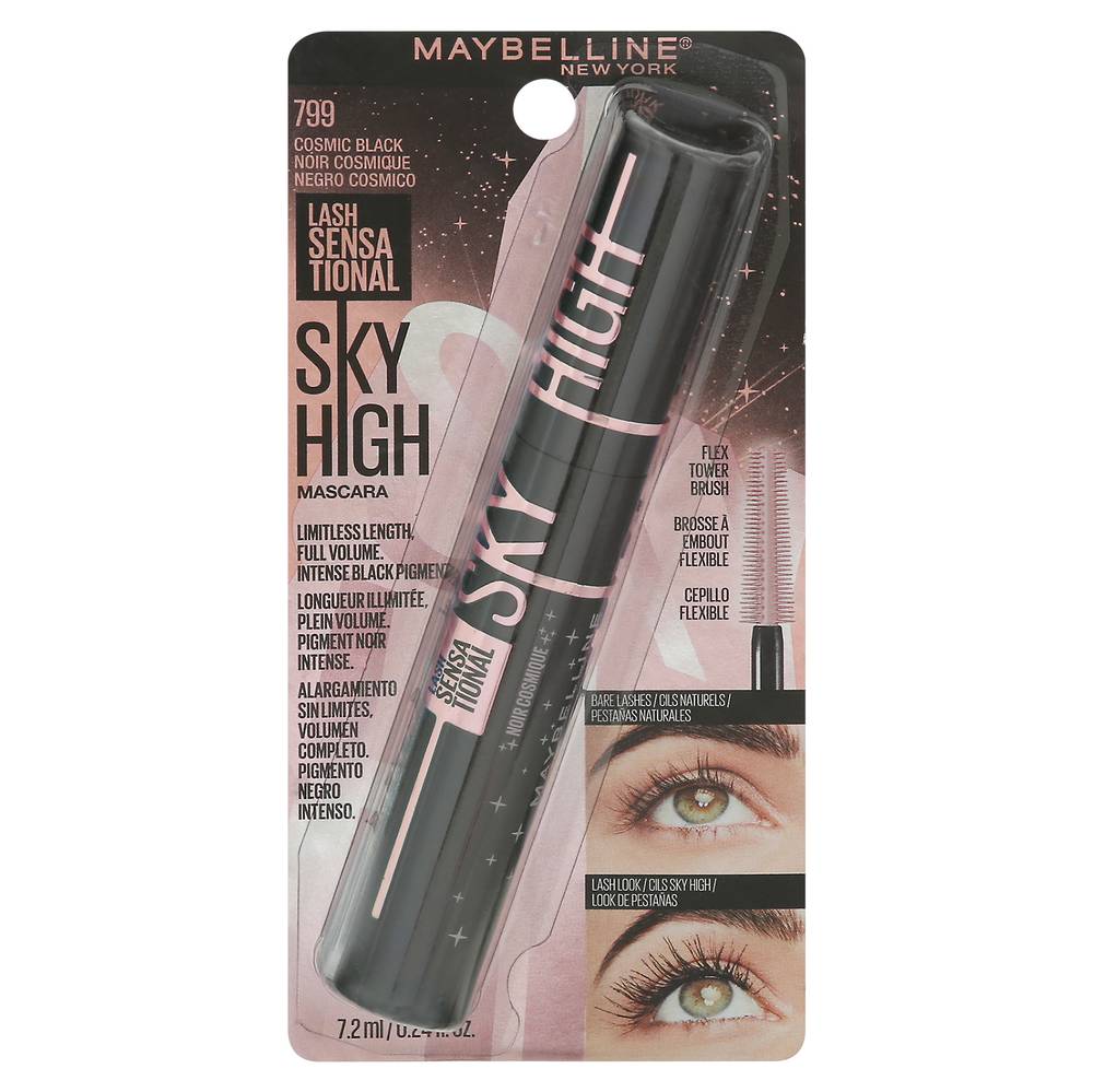 Maybelline Lash Sensational Cosmic Black 799 Sky High Mascara, Cosmic Black (7.2 ml)