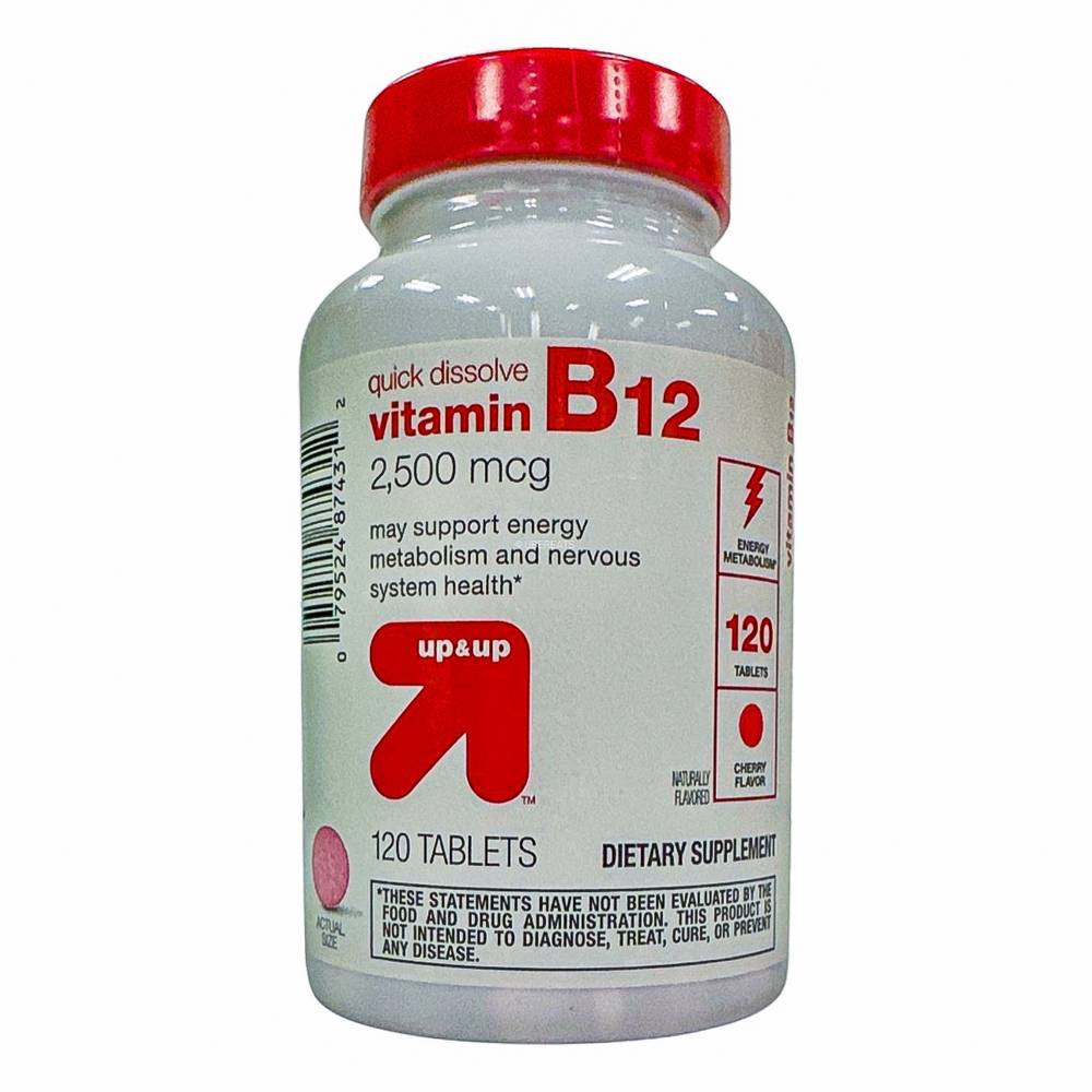 Vitamin B12 2500mcg Quick Dissolve Tablets - Cherry Flavor - 120ct - up & up™