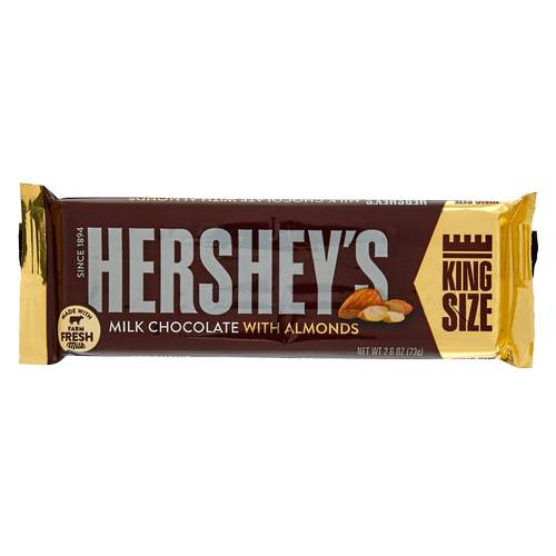 Hershey's Milk Chocolate With Almonds King Size Candy Bar (2.6oz bag)