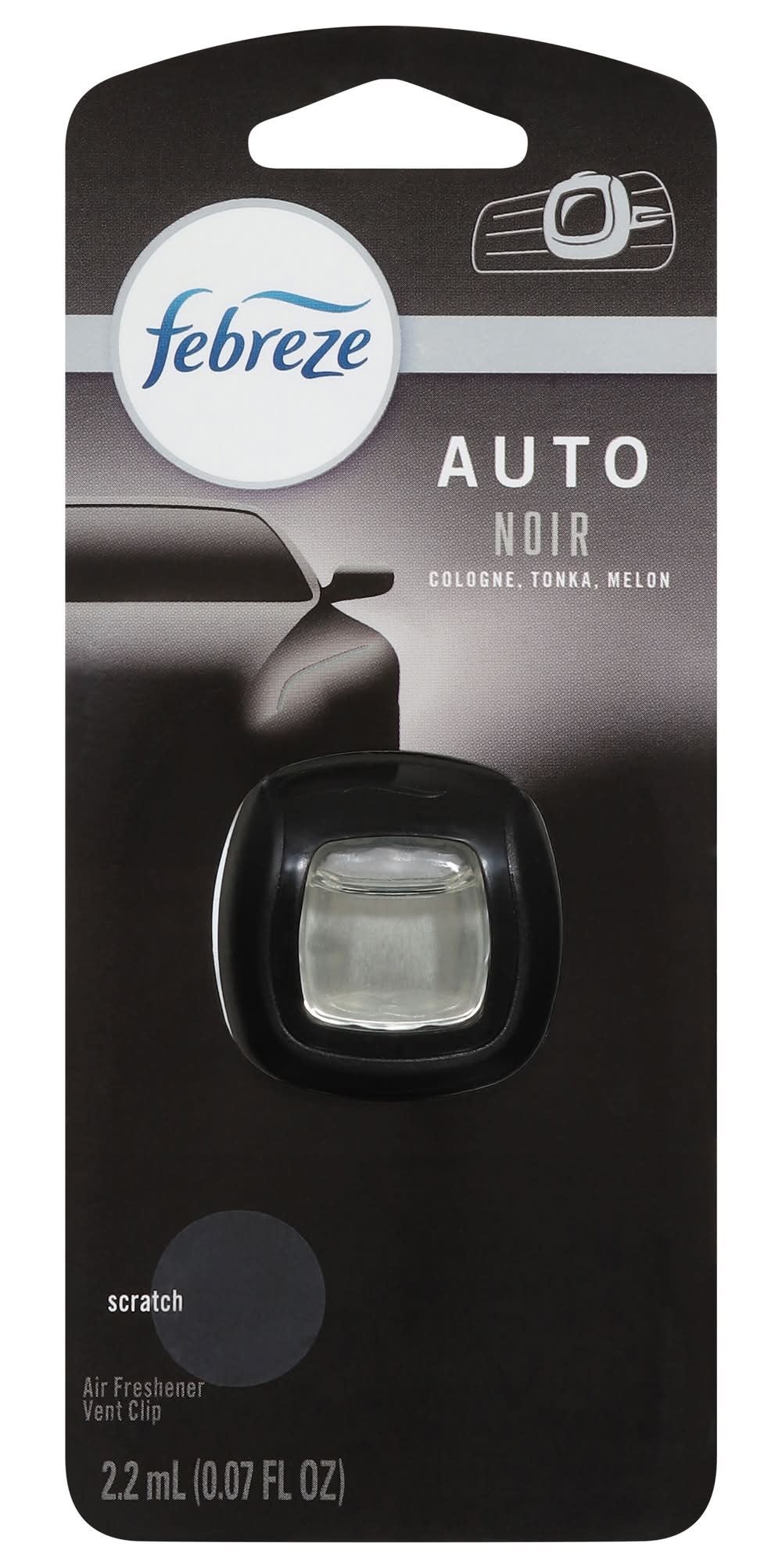 Febreeze Auto Air Freshener Vent Clip, Noir