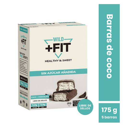 Wild fit pack barra de coco + chocolate (5 u x 35 gr)