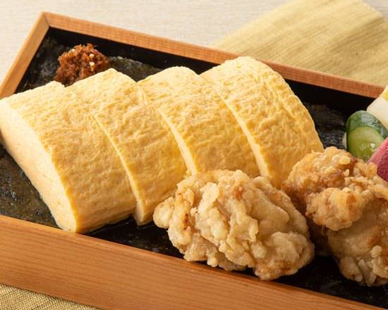 秘伝の出汁と伝統の職人技 若鶏の唐揚げのだし巻き弁当 Artisanal Broth Omelette & Fried Chicken Bento Box