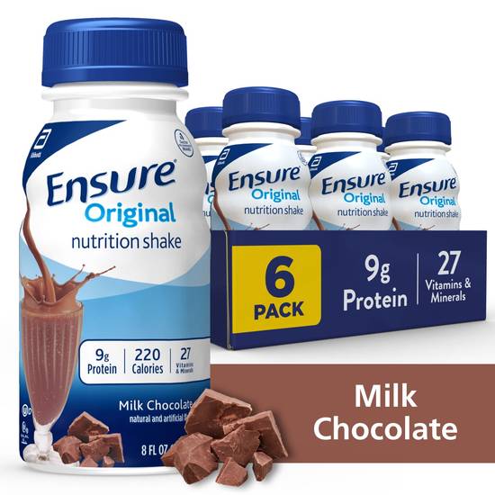 Ensure Original Nutrition Shake Milk Chocolate Ready-to-Drink 8 fl oz, 6CT