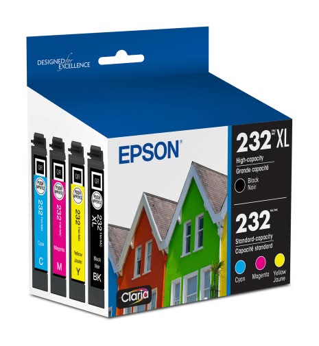 Epson® 232XL Black/232 Claria® Cyan; Magenta; Yellow Extra High-Yield Ink Cartridges, Set Of 4 Cartridges, T222XL120-S