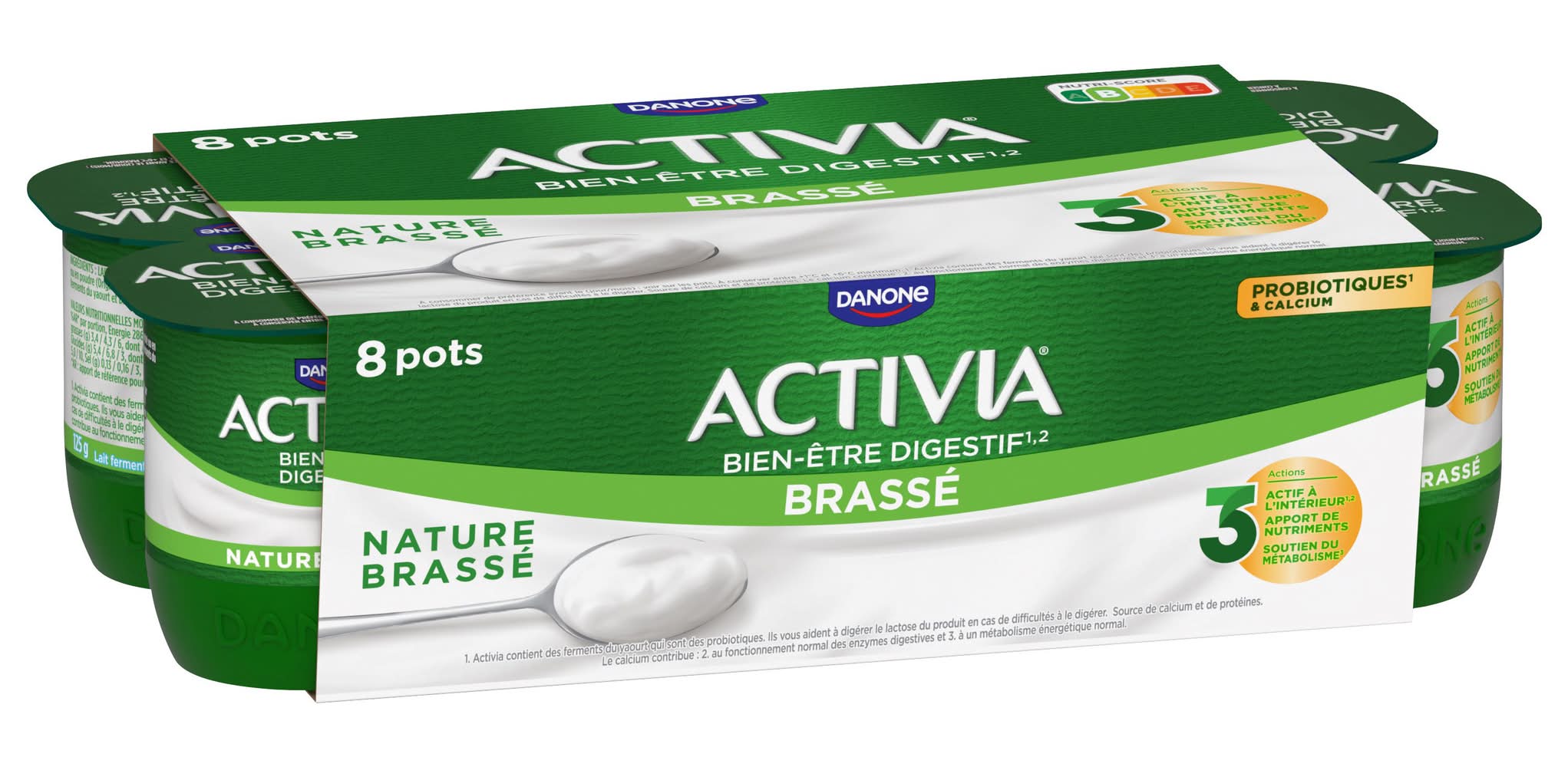Activia - Yaourt nature brassé bifidus (1kg)