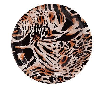 Dark Leopard Paper Plates, 16-Pack