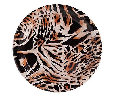 Dark Leopard Paper Plates