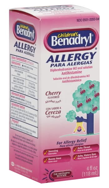 Benadryl Allergy Relief, Cherry (4 fl oz)