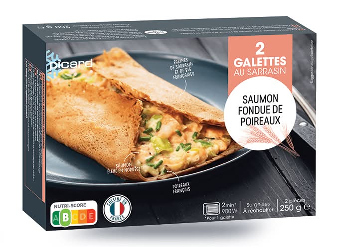 2 galettes saumon - fondue de poireaux