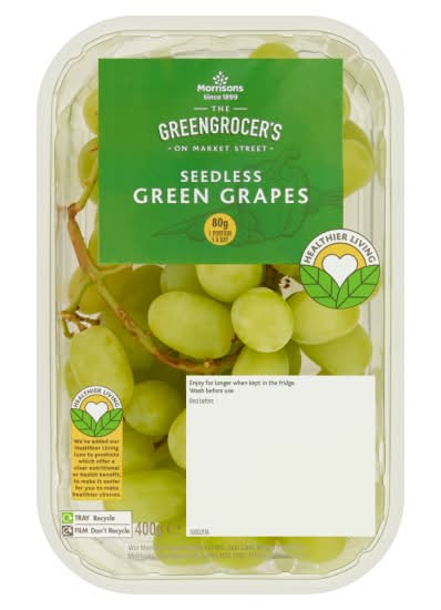 Morrisons Market Street Seedless Green Grapes (400g)