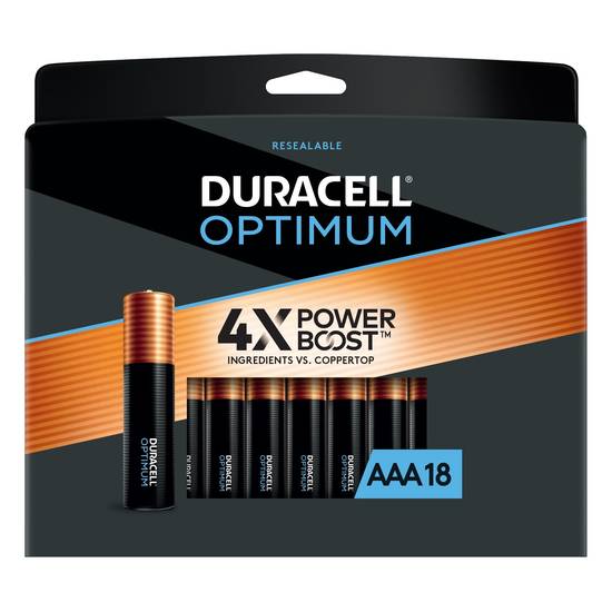 Duracell Optimum Alkaline Batteries, 1.5V AAA, 18-Pack
