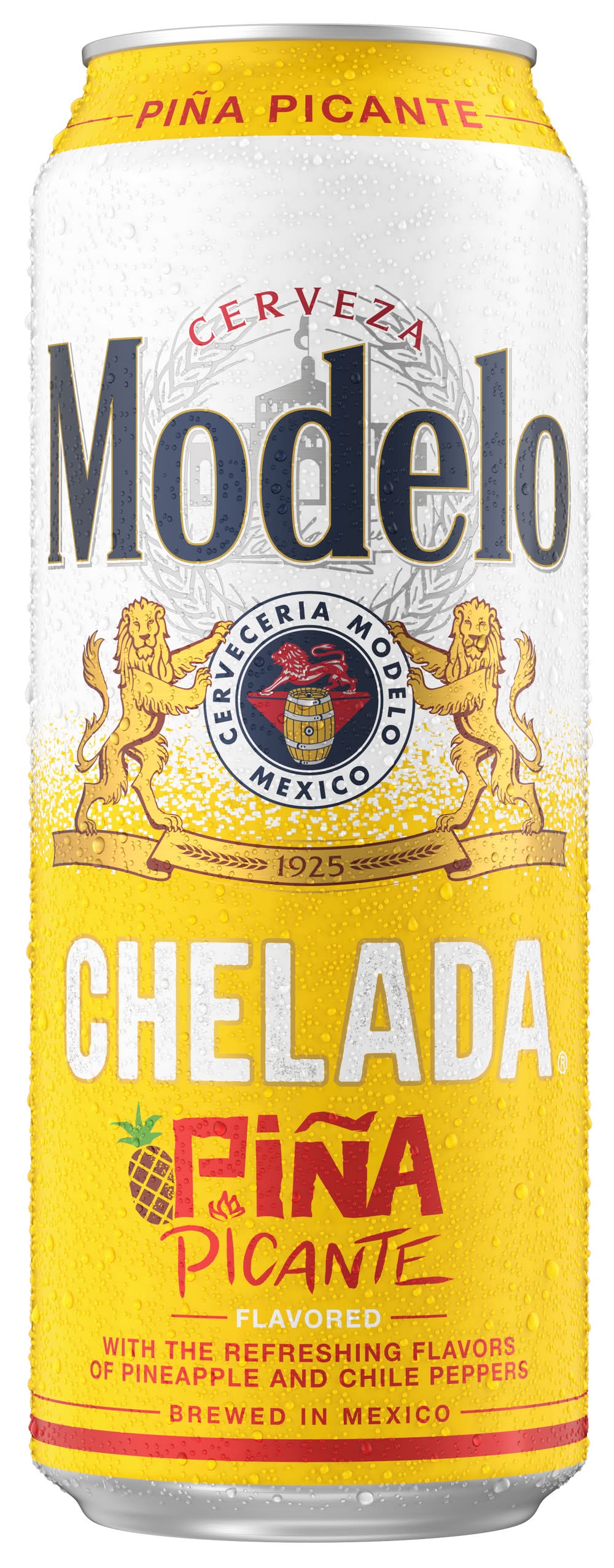 Modelo Chelada Pina Picante Beer, Pineapple & Chile Peppers (24 fl oz)