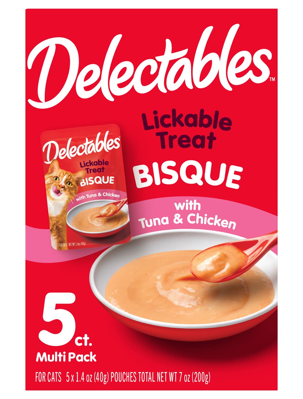 Delectables Bisque Lickabel Cat Treats Tuna & Chicken (7 oz)