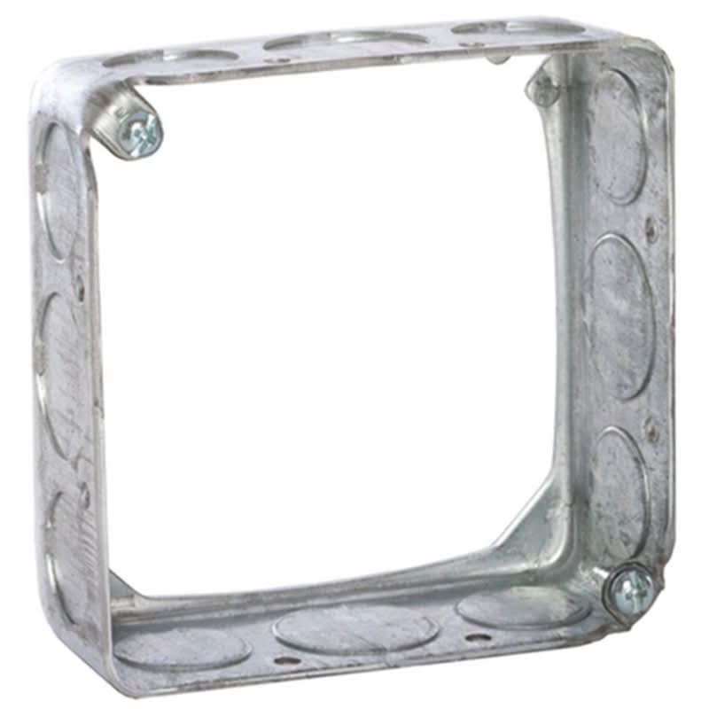 Raco 22-1/2 Cu In Square Steel 2 Gang Extension Ring Metallic