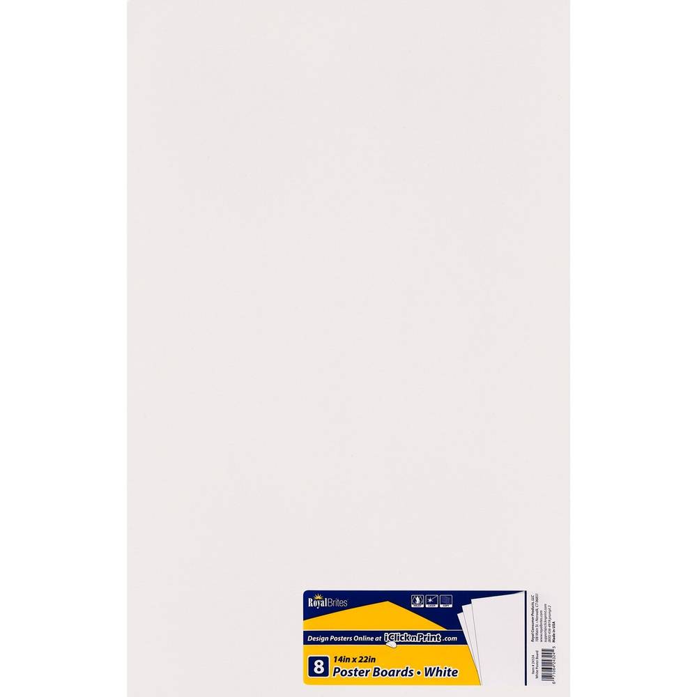 Royal Brites Premium Coated Poster Boards (14 x 22/white)