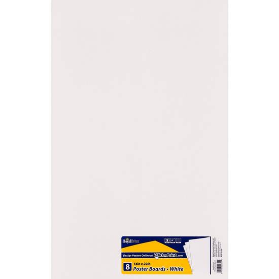 Royal Brites Poster Boards, White, 8 ct