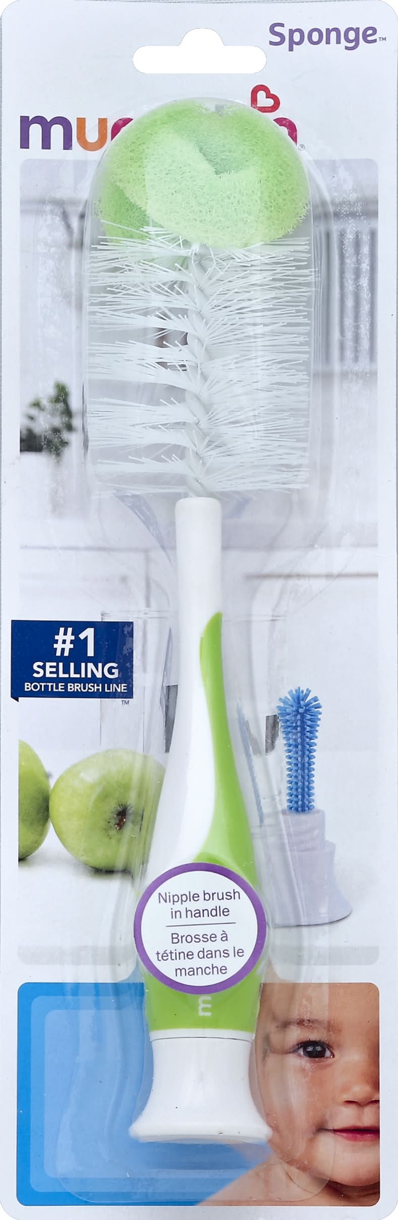 Munchkin Sponge Bottle Brush (3.2 oz)