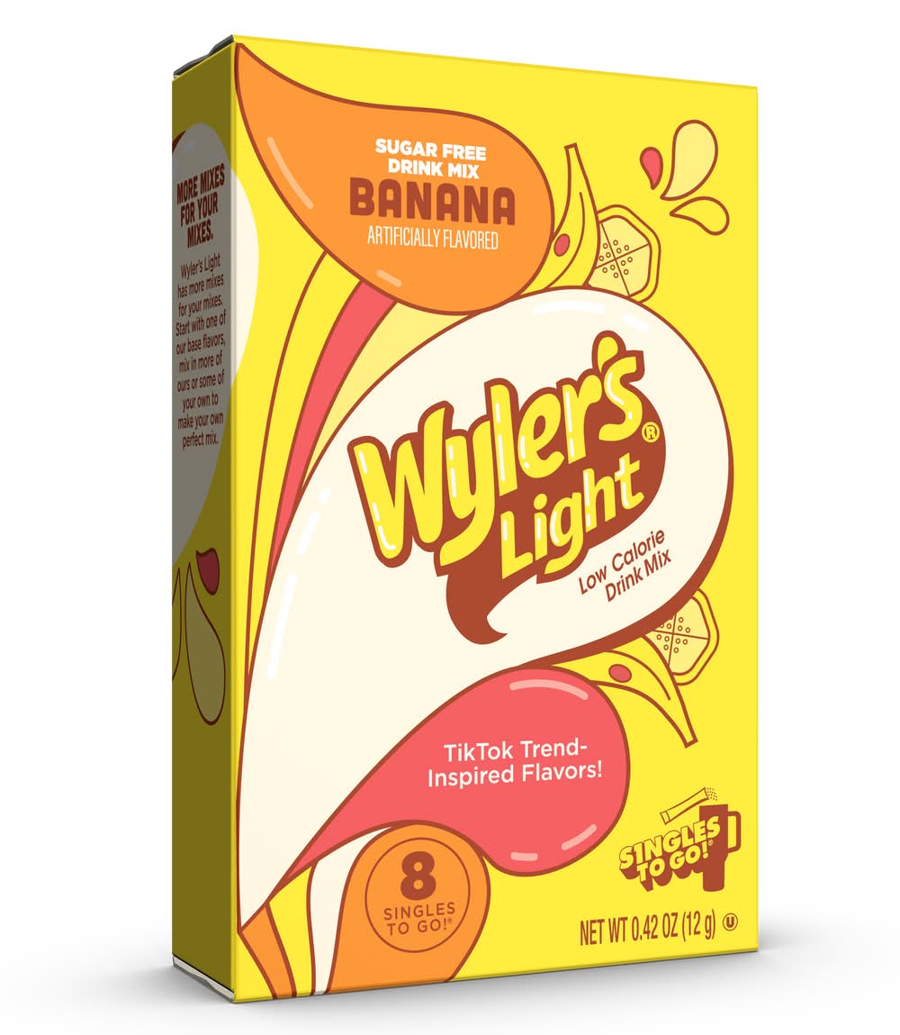 Wyler's Light Artificially Flavored Sugar Free Powdered Drink Mix, Banana (0.42 oz, 8 ct)