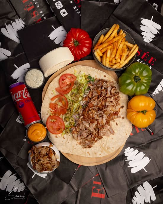 Menu sandwich kebab