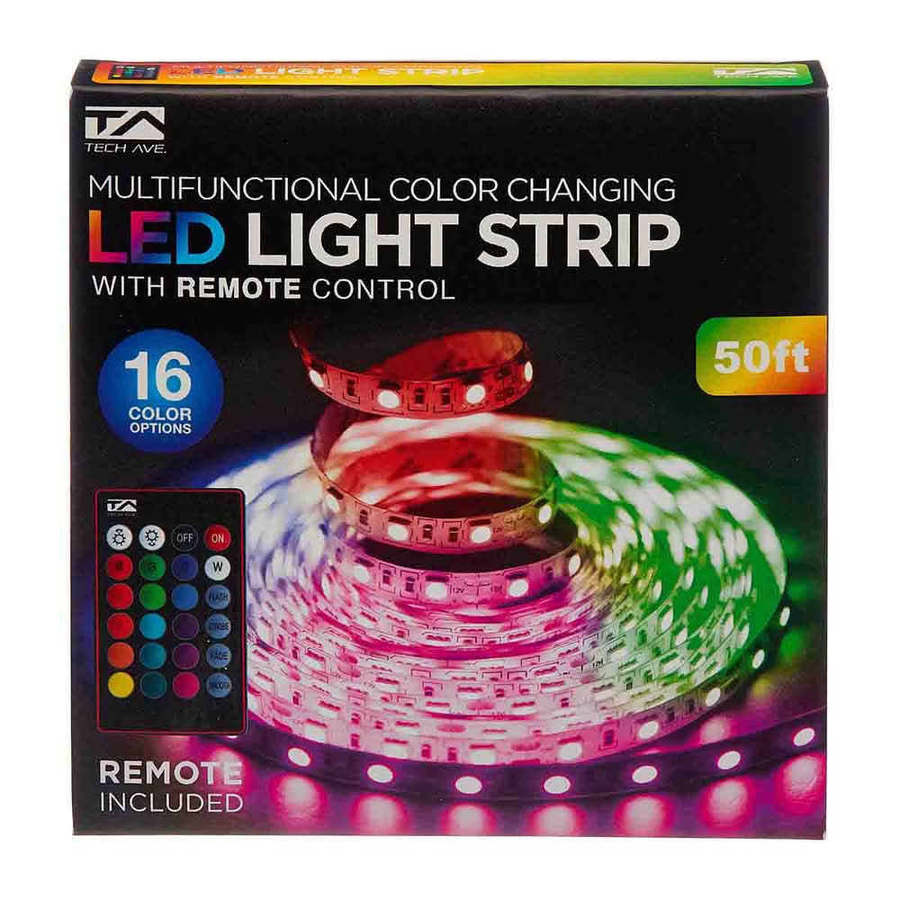 Tech Ave Multifunctional Color Changing Led Light Strip With Remote Control 50