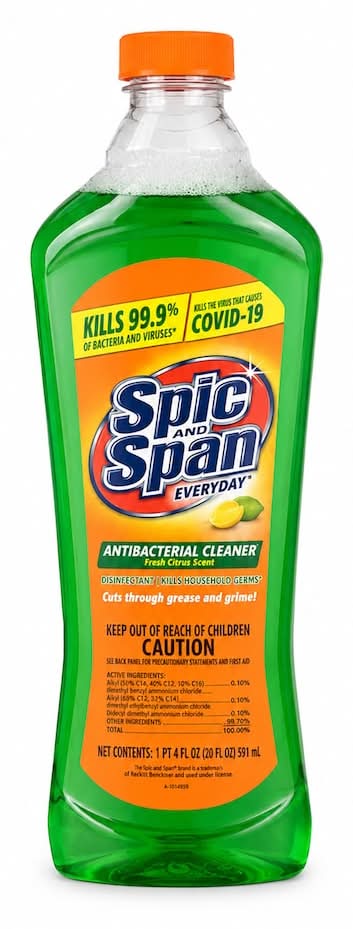 Spic and Span Everyday Antibacterial Household Cleaner, Fresh Citrus (29.2 oz)