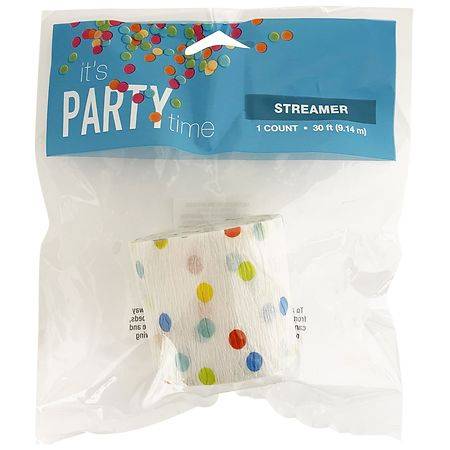 Festive Voice Confetti Crepe Streamer (30 ft)