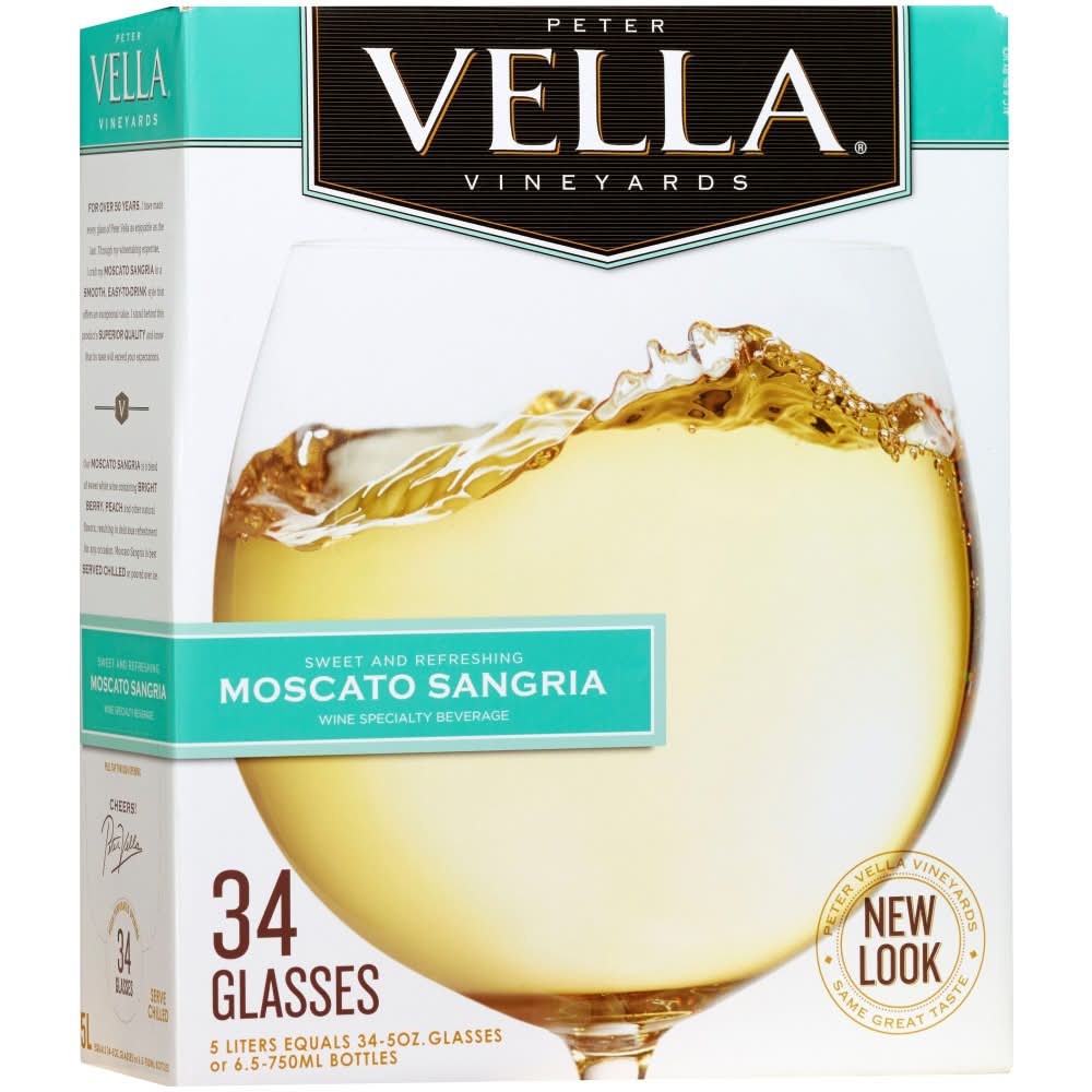 Peter Vella Moscato Sangria Wine (5 L)