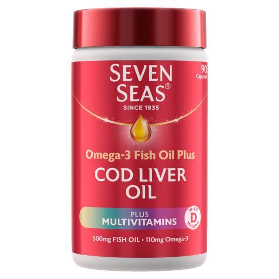 Seven Seas Omega-3 Fish Oil Plus Cod Liver Capsules (90 ct)