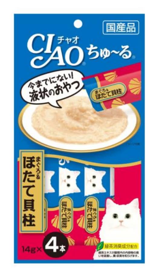 CIAO啾嚕肉泥(鮪魚干貝)14g*4條