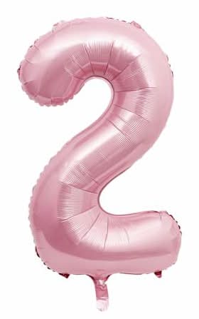 INFLATED Rose Gold Number 2 Foil Balloon 34in 2