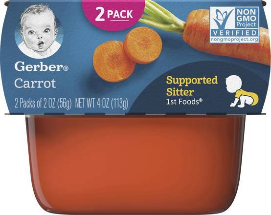 Gerber Natural For Baby Supported Sitter Carrot Food (2 ct)