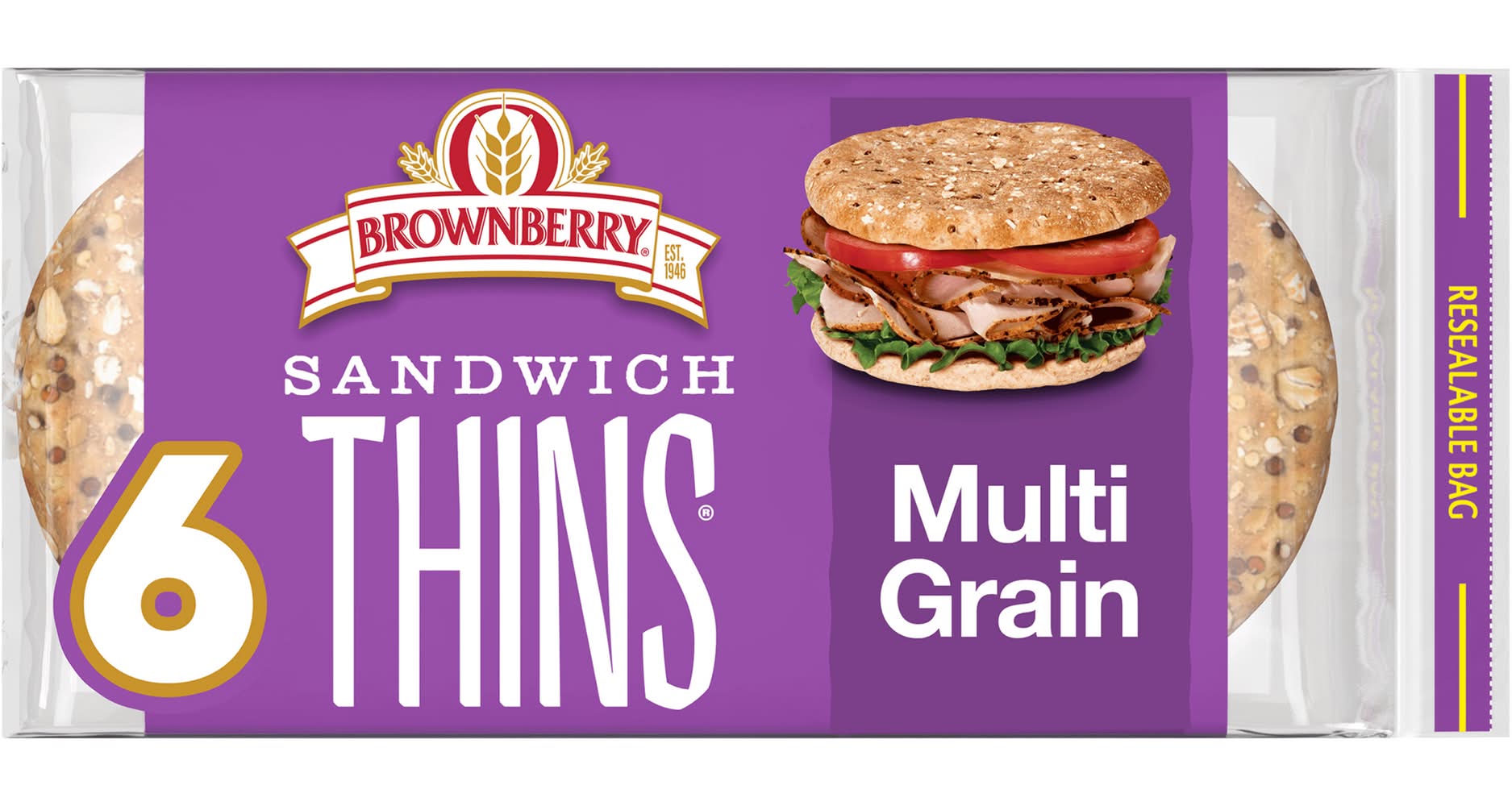 Brownberry Multigrain Sandwich Thins (12 oz, 6 ct)