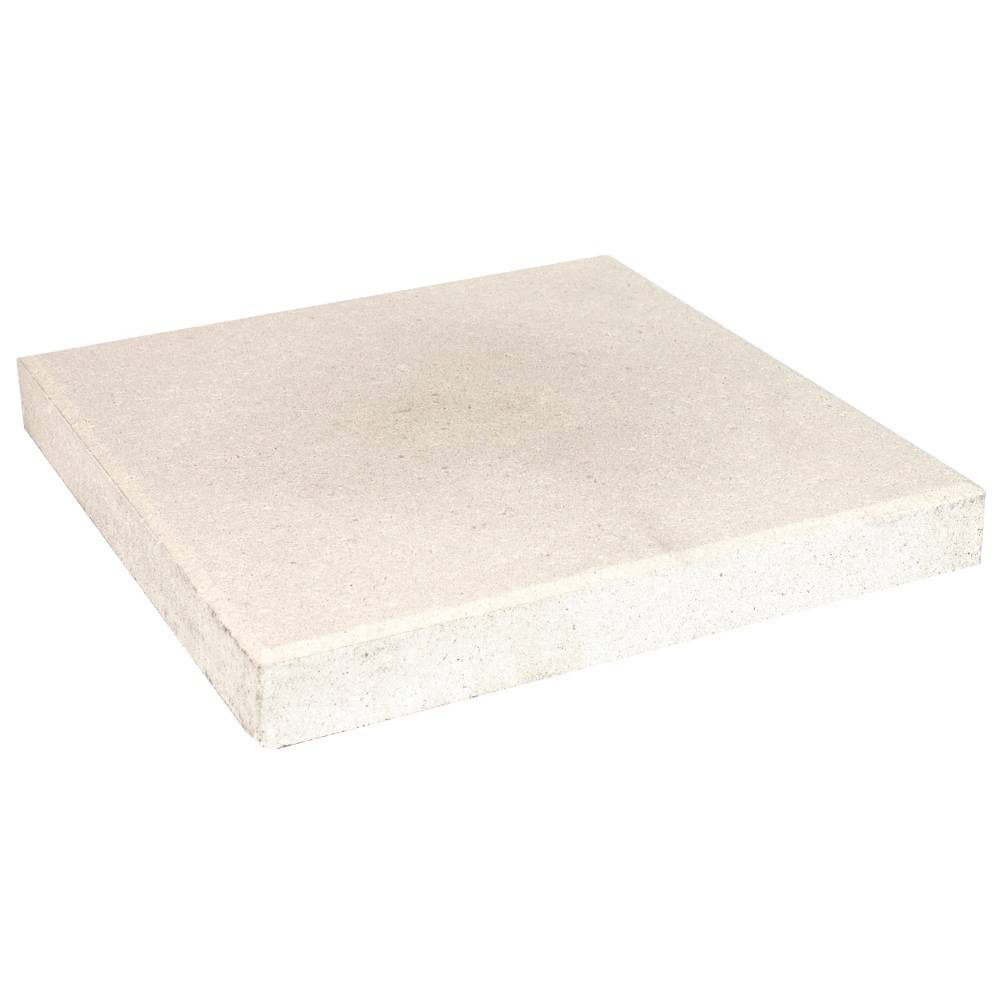12-in L x 12-in W x 2-in H Square White Concrete Patio Stone | 104601256