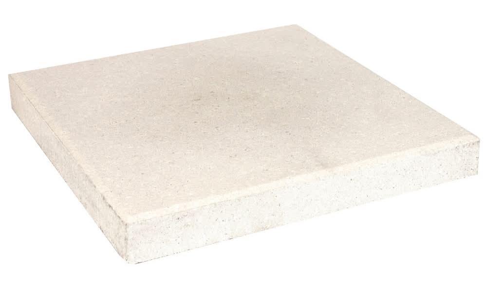 12.0-in L x 12.0-in W x 2.0-in H Square White Concrete Patio stone