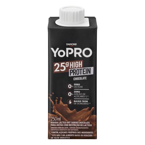 Yopro bebida láctea 25g high protein sabor chocolate (250 ml)