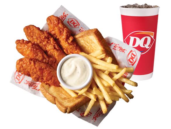 4 Pc -Combo- Buffalo Sauced & Tossed Ck Strip Basket