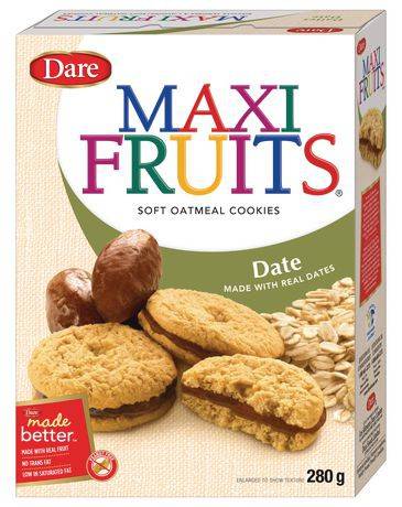 Dare dattes maxi fruits (280 g) - maxi fruits dates cookies (280 g)