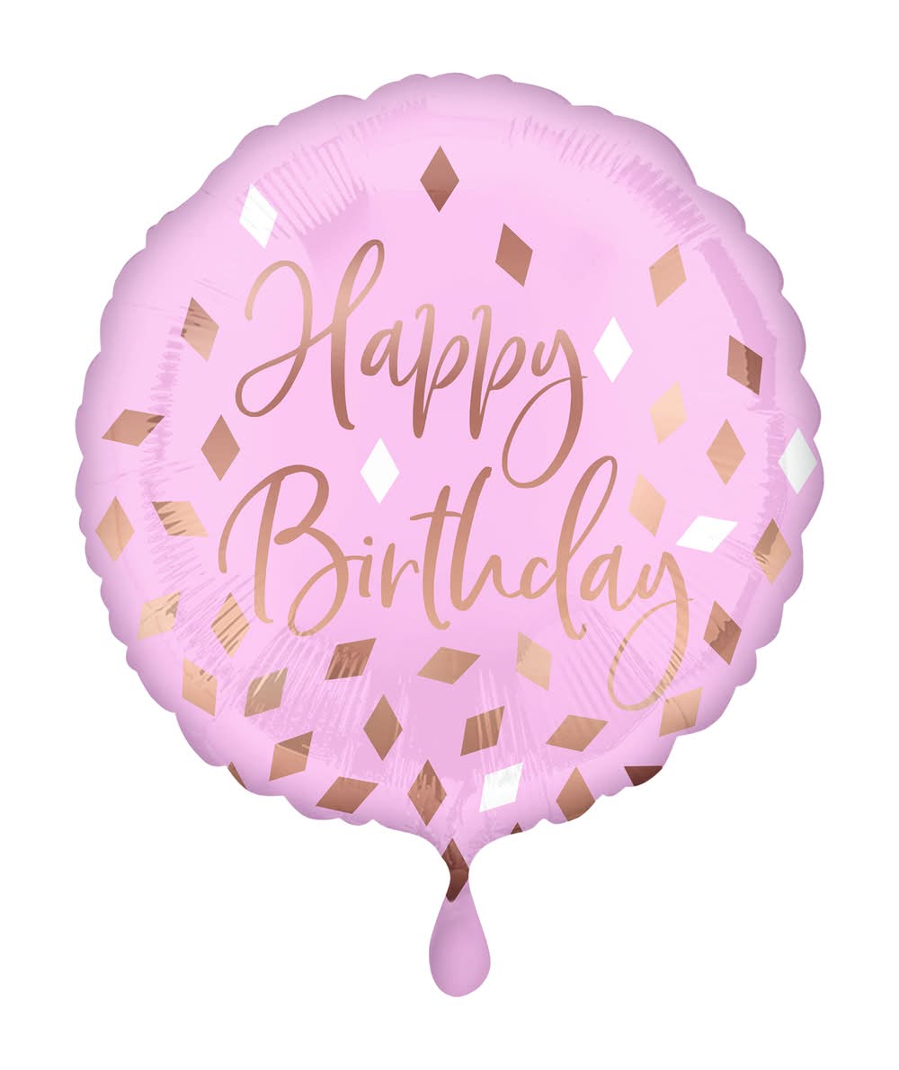 Inflated Happy Birthday Balloon