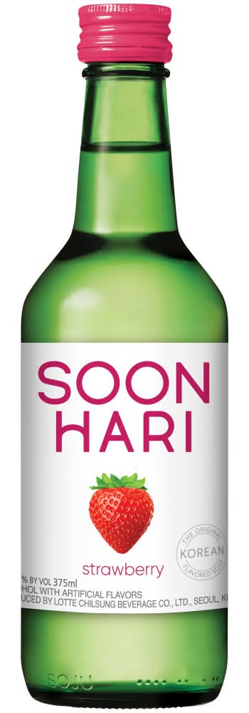 Soon Hari Korean Flavored Soju, Strawberry (375 ml)