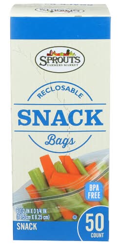 Sprouts 50 count Reclosable Snack Bags