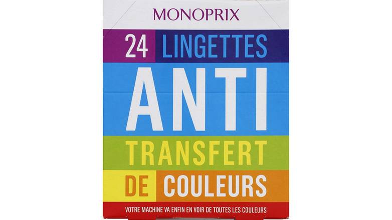 Monoprix - Lingettes anti transfert de couleurs