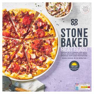 Co Op Stonebaked Meat Feast Pizza 356G