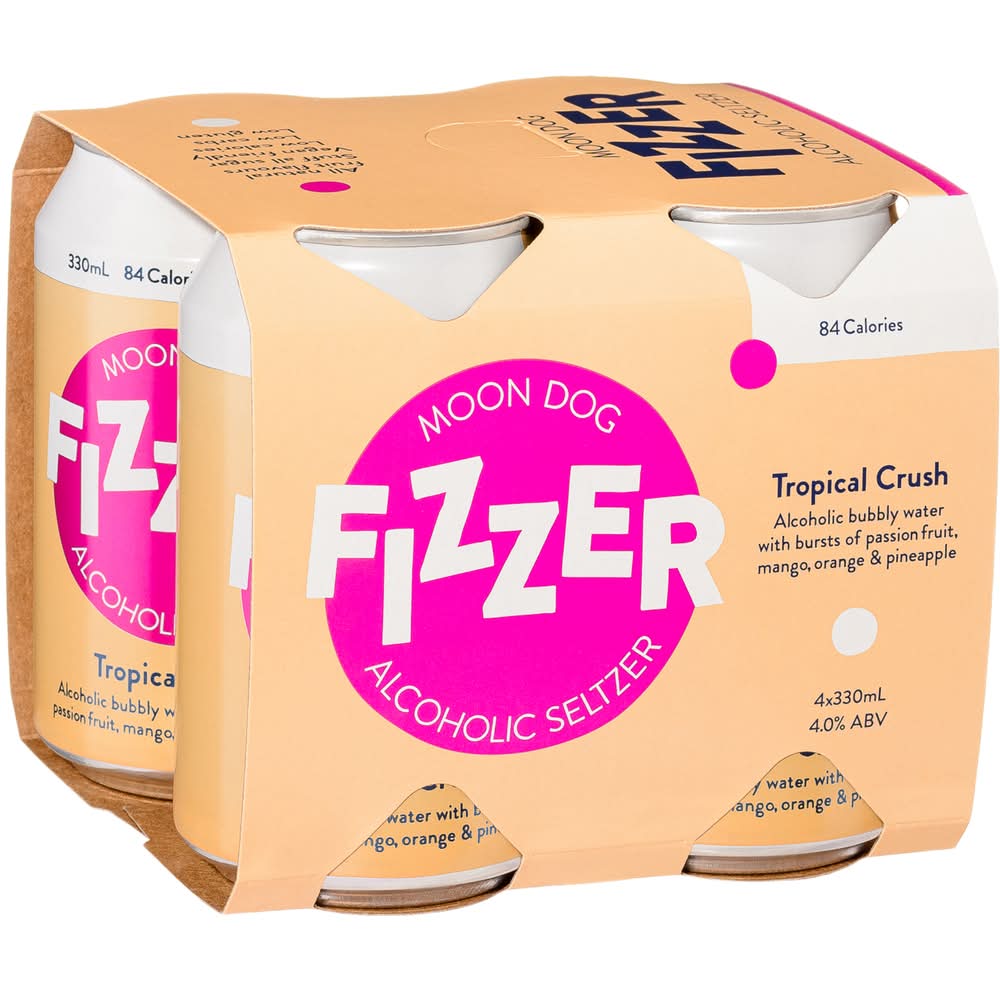Moon Dog Fizzer Tropical Crush 330mL x Pack 4